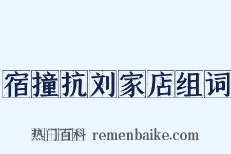 宿撞抗刘家店组词是什么意思的图片
